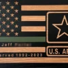 US army wood flag with army emblem