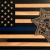 thin blue line chp wood flag for the California highway patrol