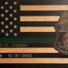 u.s. customs and border protection (CBP) wood flag