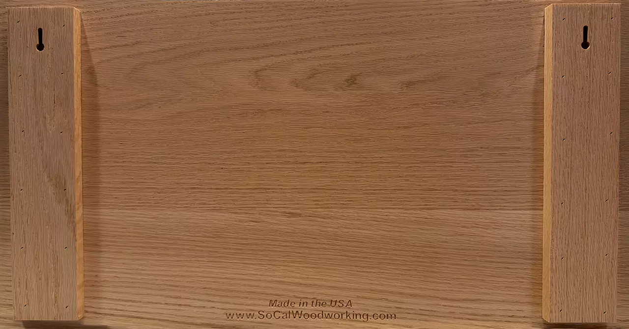 SoCal Woodworking flag back with keyhole slots for hanging