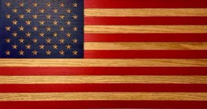 usa wood flag