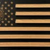 coast guard challenge coin wood flag