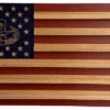 usa challenge coin wood flag with bomb tech crab in the union