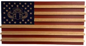 usa challenge coin wood flag with bomb tech crab in the union